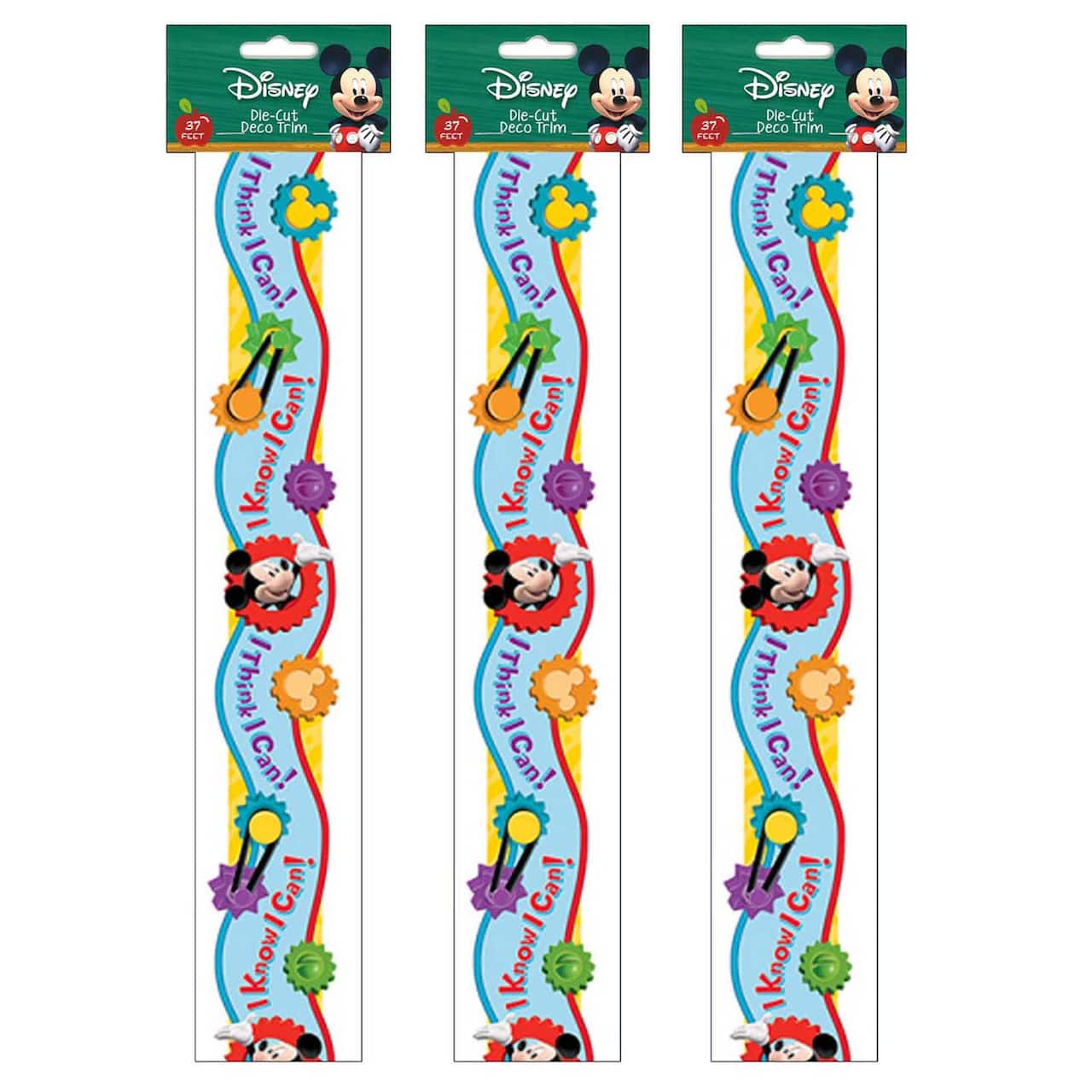Eureka Deco Trim® Mickey Mouse Clubhouse® I Think I Can Extra Wide Cut Border, 111ft.